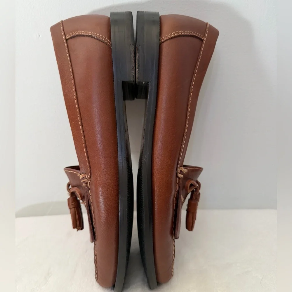 Cole Haan Size 10 Brown Leather Kiltie Tassel Loafers - Classic Preppy Loafer